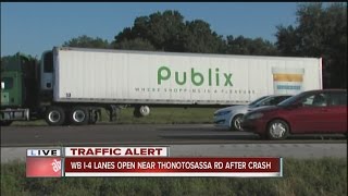 TRAFFIC ALERT Crash on I4 near Thonotosassa Road [upl. by Nathalie]