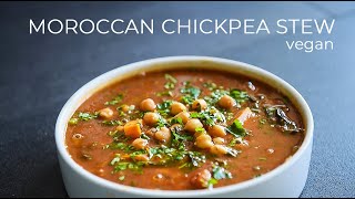 Moroccan inspired Chickpea Stew Recipe  EASY ONE POT MEAL IDEA [upl. by Uchida]