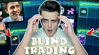 OMG INSANE BLIND TRADING vs THECAMPINGRUSHER  SO MUCH ON THE LINE  Rocket League quotBattleshipsquot [upl. by Tattan]