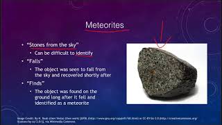 Lesson 14  Lecture 1  Meteors amp Meteorites  OpenStax [upl. by Ealasaid215]