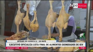 MEF publica el listado de principales insumos para la producción de alimentos exonerados del IGV [upl. by Lillywhite]