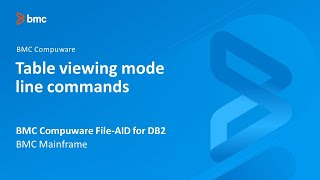 BMC Compuware FileAID for Db2  Table viewing mode line commands [upl. by Adla]