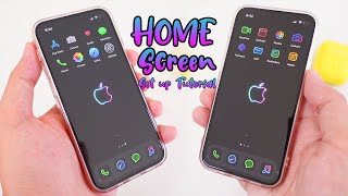 Home Screen Set Up Tutorial  iOS 15 iPhone [upl. by Ayhdnas353]