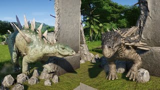 CHUNGKINGOSAURUSPOLACANTHUS BREAKOUT VS TYRANNOSAURUS REXSPINOSAURUS amp IREX JURASSIC WORLD [upl. by Fonville929]