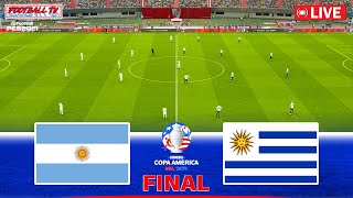 LIVE  ARGENTINA vs URUGUAY  FINAL COPA AMERICA 2024  Live Full Match  PES Gameplay Video [upl. by Reyotal]