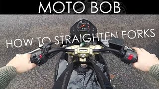 Motorcycle Fork amp Handlebar Alignment How To Straighten [upl. by Wei]