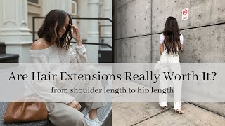 Are Bellami Hair Extensions Worth it First Time Extension Newbie [upl. by Asaeret]