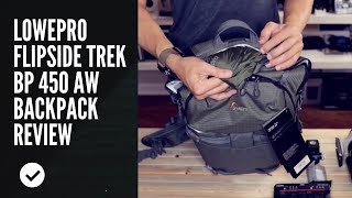 Lowepro Flipside Trek BP 450 AW Backpack Review w Canon 1DX Mark ii [upl. by Codee460]