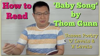 Baby Song by Thom Gunn  Poetry Analysis How to Read a Poem [upl. by Weidar]