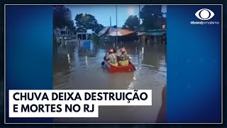 Chuva no RJ deixa bairros alagados prejuízos e pelo menos 11 pessoas mortas  Bora Brasil [upl. by Ahsaela530]