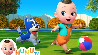 Kick The Ball Song  More Nursery Rhymes  Kids Songs  NuNu Tv [upl. by Garibald]