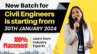 New Batch for Civil Engineers is starting from 30th January  Learn from Industry Experts  Call Now [upl. by Eenrahc]