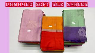 Small damages in pure silk saree for offer price  damage sarees online varanaa sarees sirumugai [upl. by Idnib173]