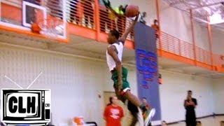 Dennis Smith Jr JUMPS OVER Kwe Parker at CP3 Elite Guard Camp  Impresses College Campers [upl. by Cran]