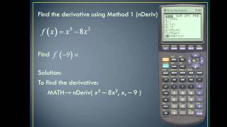 TI83  Derivative at at Point [upl. by Rafi]