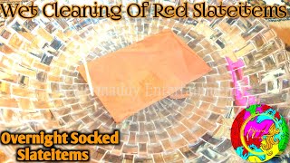 Slate Items Cleaning Video  Wet Cleaning Of Red Slateitems  Satisfying Slateitems Cleaning Asmr [upl. by Old271]