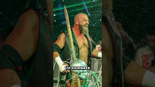 La ÚLTIMA LUCHA de TRIPLE H en WRESTLEMANIA wwe shorts [upl. by Atalee739]