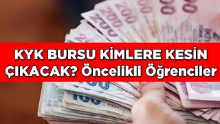 KYK BURS KİMLERE KESİN ÇIKACAK Öncelikli Öğrenciler [upl. by Tsuda997]