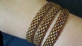 Super Duo Peyote Stitch Wrap Bracelet [upl. by Adnulahs437]