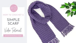 Simple Crochet Scarf for Women  Easy Scarf Crochet Pattern [upl. by Rubio]