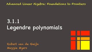 3 1 1 Legendre polynomials [upl. by Slavin]