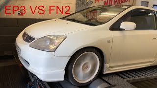 Honda Civic EP3 vs FN2 Type R Who wins [upl. by Janiuszck768]