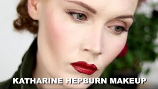 Katharine Hepburn inspired makeup  Old Hollywood Makeup tutorial [upl. by Bernadine]