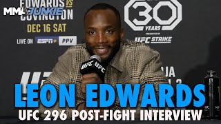 Leon Edwards Reacts to Beating Coward Colby Covington Doesnt See Belal Muhammad Next  UFC 296 [upl. by Adnowat]