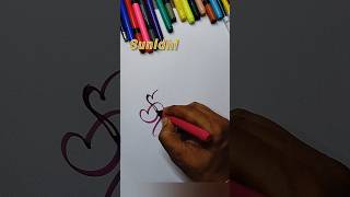 New style name calligraphy artwork artist foryou love shorts reels drawing design video uk [upl. by Gnouhc]