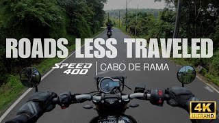 Roads Less Traveled  Triumph Speed 400 Cabo De Rama Goa [upl. by Rehtul]