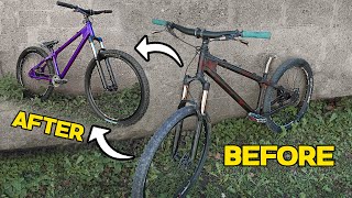 BIKE RESTORATION  90 Mountain Bike Turned Into A Sick Jump Bike [upl. by Tabina232]