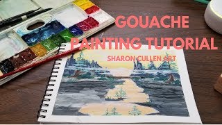 Gouache Landscape Painting [upl. by Christiano]