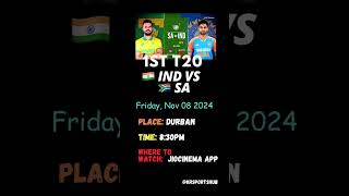 🇮🇳IND vs 🇿🇦 SA T20 series 2024 live streaming Where to watch schedule venues match times [upl. by Harrad]