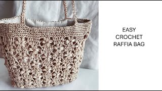 Crochet Easy Raffia Bag [upl. by Seve728]