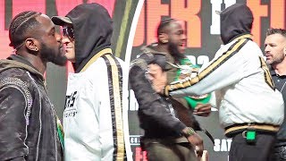 FACE OFF EXPLODES Deontay Wilder vs Tyson Fury GO AT EACH OTHER PUSHING SHOVING amp Talking SH [upl. by Ynatil21]