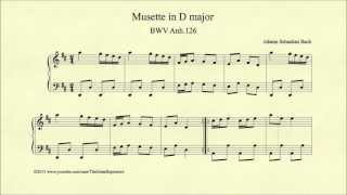 Bach Musette in D major BWV Anh 126 Piano [upl. by Nakeber]