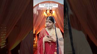 Bride when no one is crying in her vidaai🙄 comedy ytshorts shortvideo bride wedding memes [upl. by Kele]