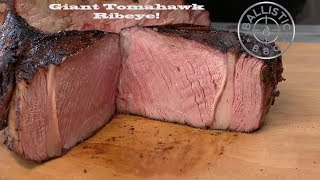 479 Pound Tomahawk Ribeye on the Weber Grill  Cowboy Steak [upl. by Ashti961]