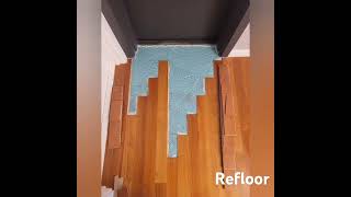 욕실 앞 변색되고 꺼진 마루교체 마루수리 floorrepair 마루부분교체 리플로어 refloor 체리마루교체 [upl. by Lamdin]