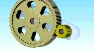 Solid Edge  Spur Gear Motion Simulation [upl. by Mignonne]