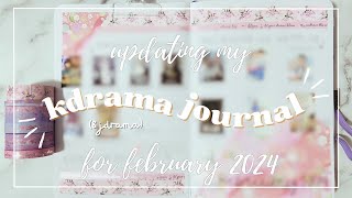 updating my jdrama and kdrama journal  journaling about every show i watched in february 2024 [upl. by Einal]