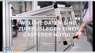 ACETips  Welche Daten sind zum Auslegen einer Gasfeder nötig [upl. by Mcripley570]