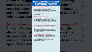 Housekeeping Interview Questions and Answers  Housekeeper Interview Questions and Answers [upl. by Isied]