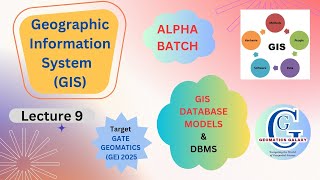 ALPHA BATCH Gate GE 2025 GIS Class 9 GIS Database ModelsFunction of Data Base Management System [upl. by Dolloff951]