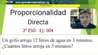 Proporcionalidad directa2eso 06 04 proporcionalidad directa José Jaime Mas [upl. by Benson]