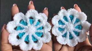 Crochet FlowerFlower appliquéCraft amp Crochet 2355 [upl. by Annaid356]