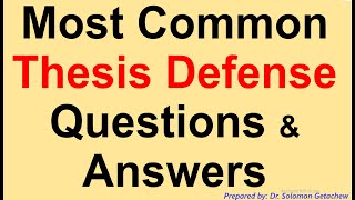 Thesis Defense Questions and Answers thesis defense questions dissertation defence [upl. by Winshell]