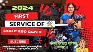 Ktm Duke 250 First Service  2024 Gen 3  Service Cost  🥺  Details Review  Ktm [upl. by Artaed]