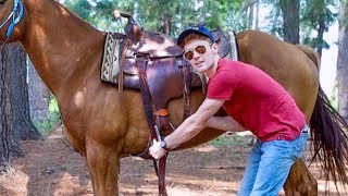 Dale Brisby amp Saddling a Horse [upl. by Imoan]