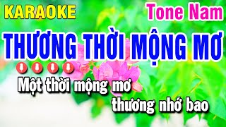 Karaoke Thương Thời Mộng Mơ Nhạc Sống Tone Nam  Huỳnh Anh [upl. by Ahselet]